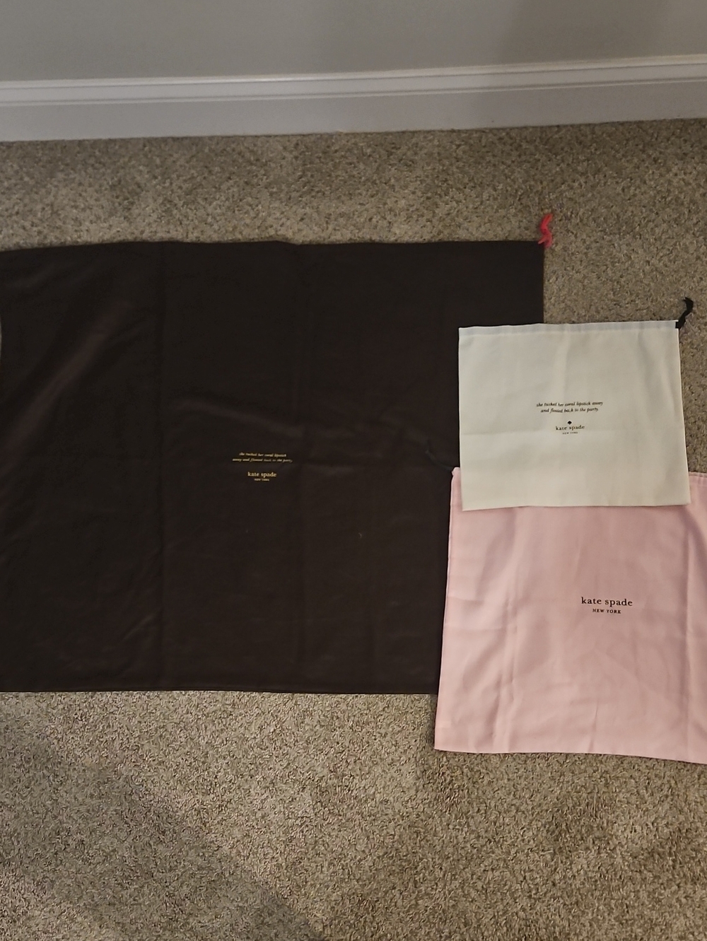 Various Kate Spade Purse Dust Covers